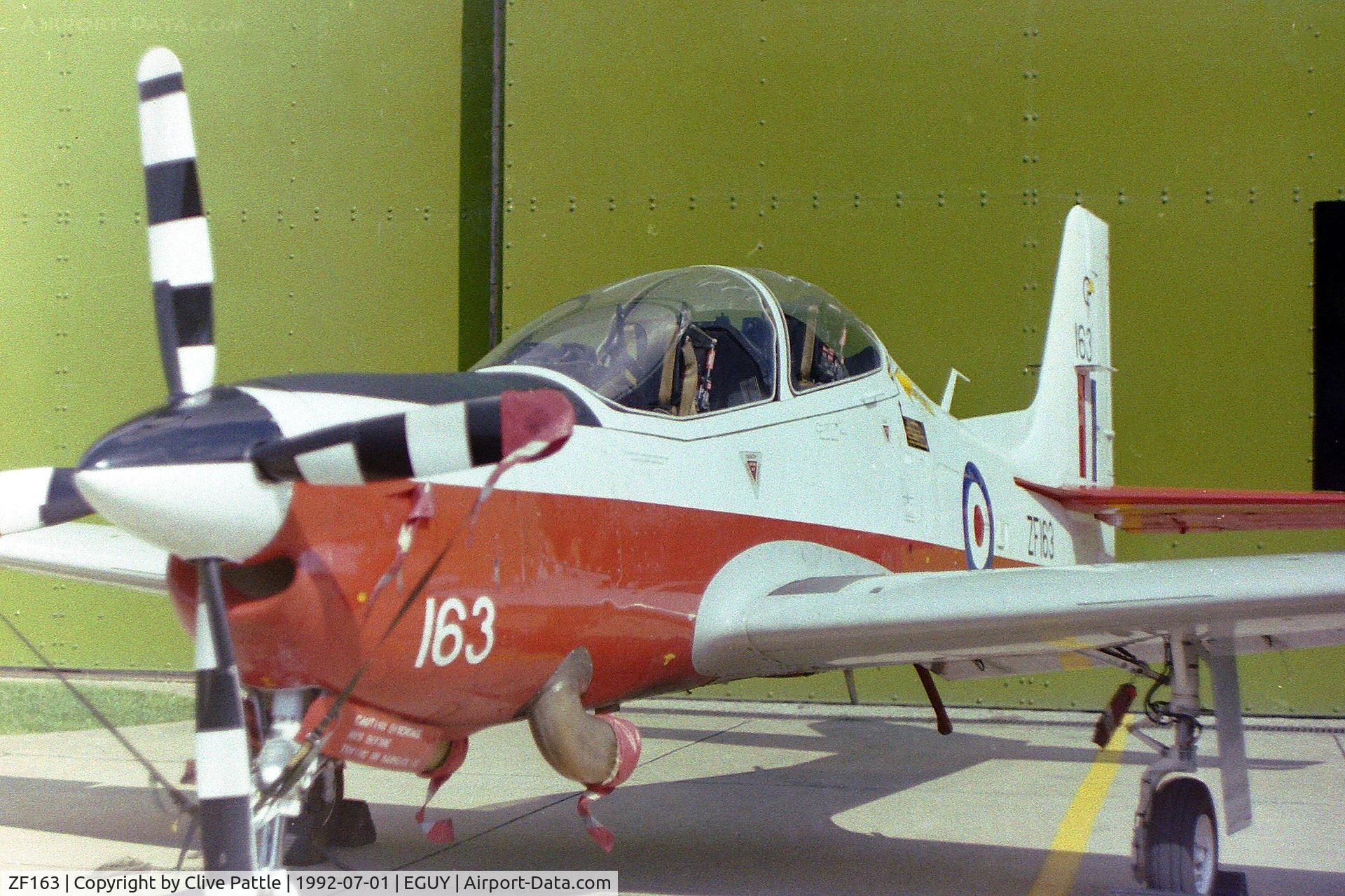 ZF163, 1989 Short S-312 Tucano T1 C/N S015/T15, At RAF Wyton July 1992