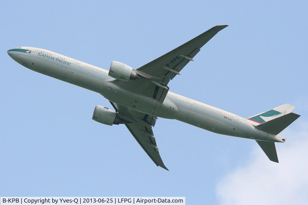 B-KPB, 2007 Boeing 777-367/ER C/N 35299, Boeing 777-367ER, Take off rwy 27L, Roissy Charles De Gaulle airport (LFPG-CDG)