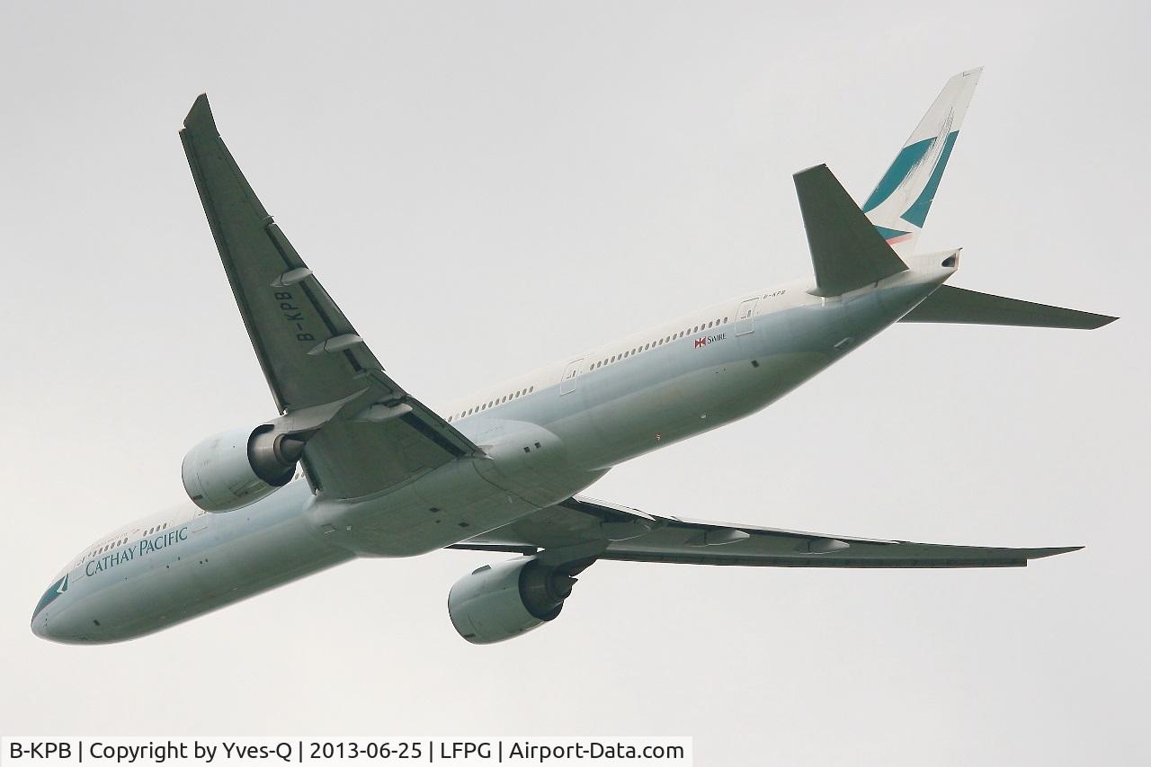 B-KPB, 2007 Boeing 777-367/ER C/N 35299, Boeing 777-367ER, Take off rwy 27L, Roissy Charles De Gaulle airport (LFPG-CDG)