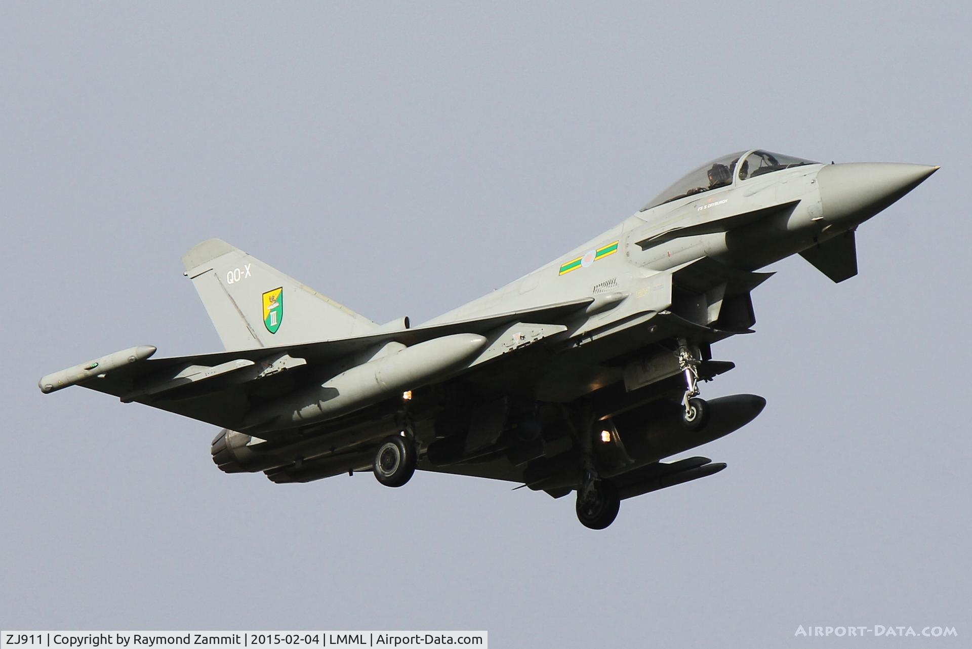 ZJ911, 2005 Eurofighter EF-2000 Typhoon FGR4 C/N 0041/BS002, Eurofighter EF2000 Typhoon F2 ZJ911/QO-Z Royal Air Force