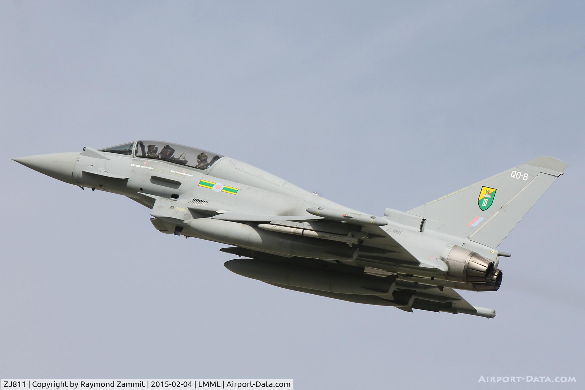 ZJ811, 2005 Eurofighter EF-2000 Typhoon T3 C/N 0049/BT012, Eurofighter EF2000 Typhoon T3 ZJ811/QO-B Royal Air Force