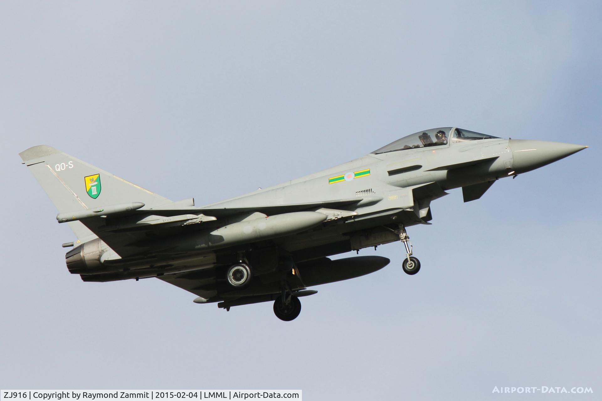 ZJ916, 2005 Eurofighter EF-2000 Typhoon FGR4 C/N 0057/BS007, Eurofighter EF2000 Typhoon FGR4 ZJ916/QO-S Royal Air Force