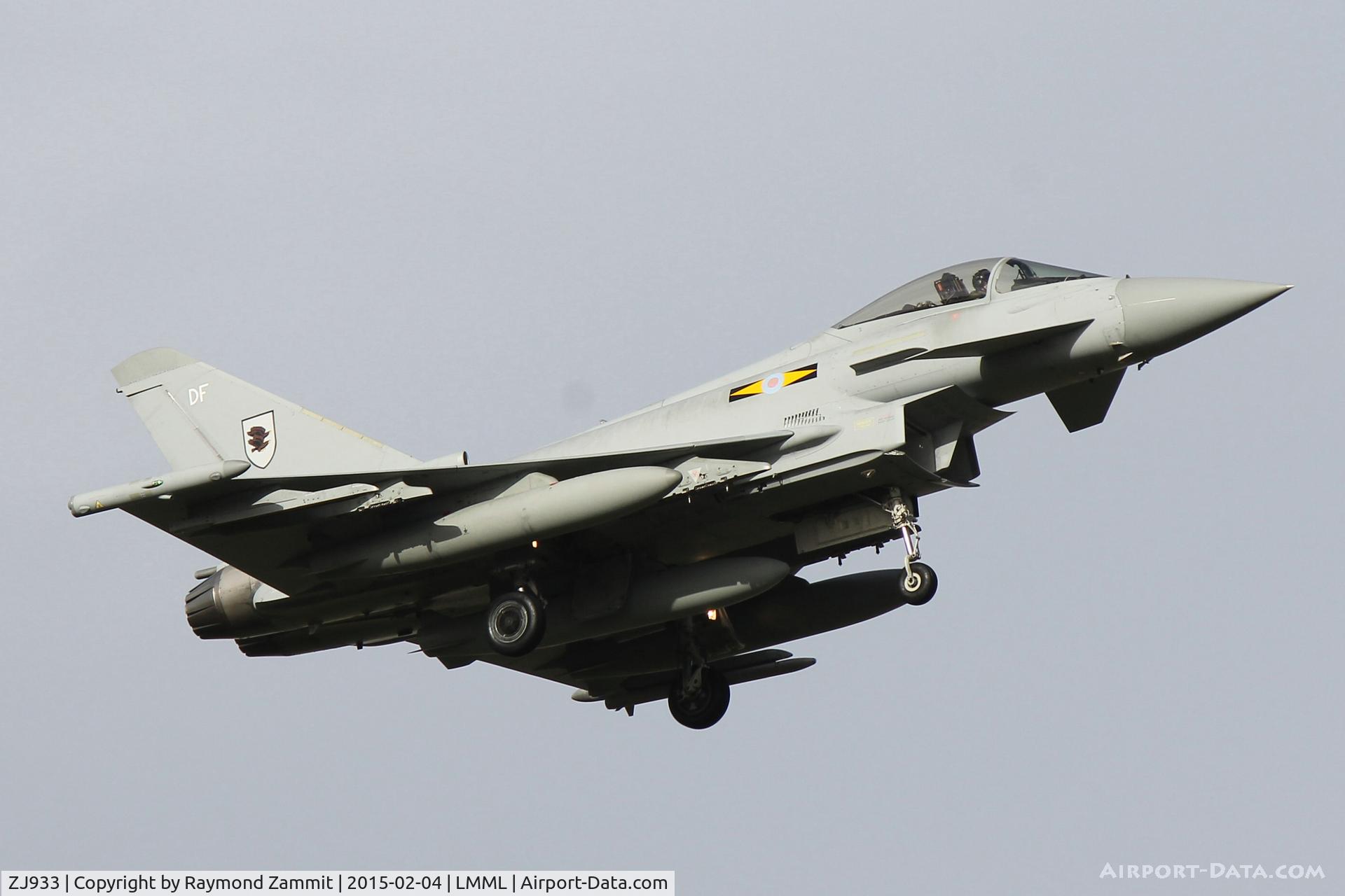 ZJ933, 2006 Eurofighter EF-2000 Typhoon FGR4 C/N 0108/BS024, Eurofighter EF2000 Typhoon FGR4 ZJ933/DF Royal Air Force