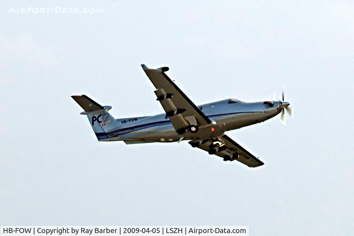 HB-FOW, 2001 Pilatus PC-12/45 C/N 411, Pilatus PC-12/45 [411] (Pilatus) Zurich~HB 05/04/2009