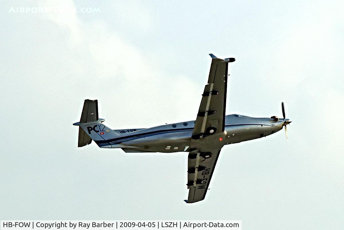 HB-FOW, 2001 Pilatus PC-12/45 C/N 411, Pilatus PC-12/45 [411] (Pilatus) Zurich~HB 05/04/2009