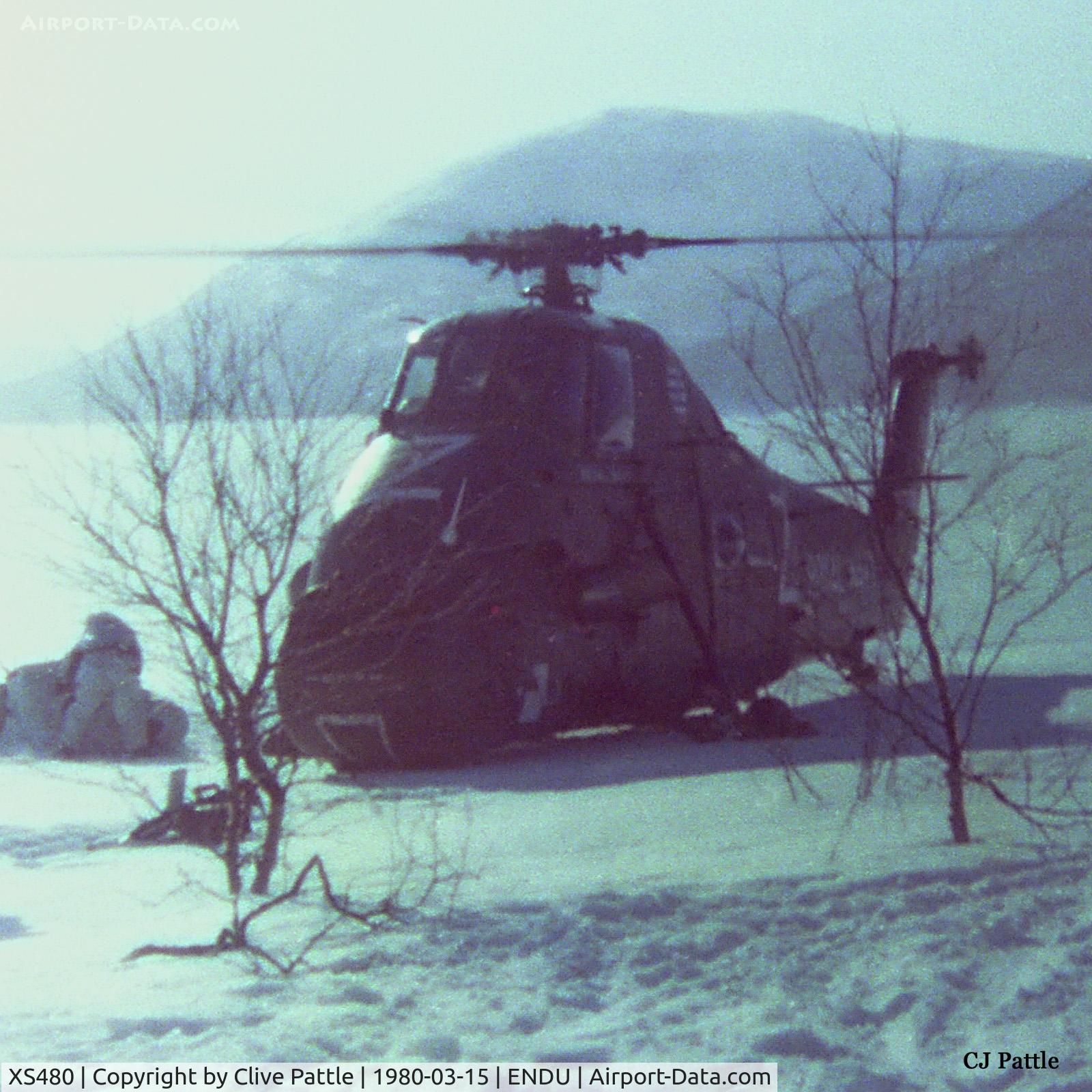 XS480, 1963 Westland Wessex HU.5 C/N WA154, Scanned from an old negative (apols for quality). 845 NAS Wessex HU.5 XS480 coded VL-Z pictured on ops in Norway flying from RNoAF Bardufoss (ENDU) in support of 45 Commando Royal Marines.