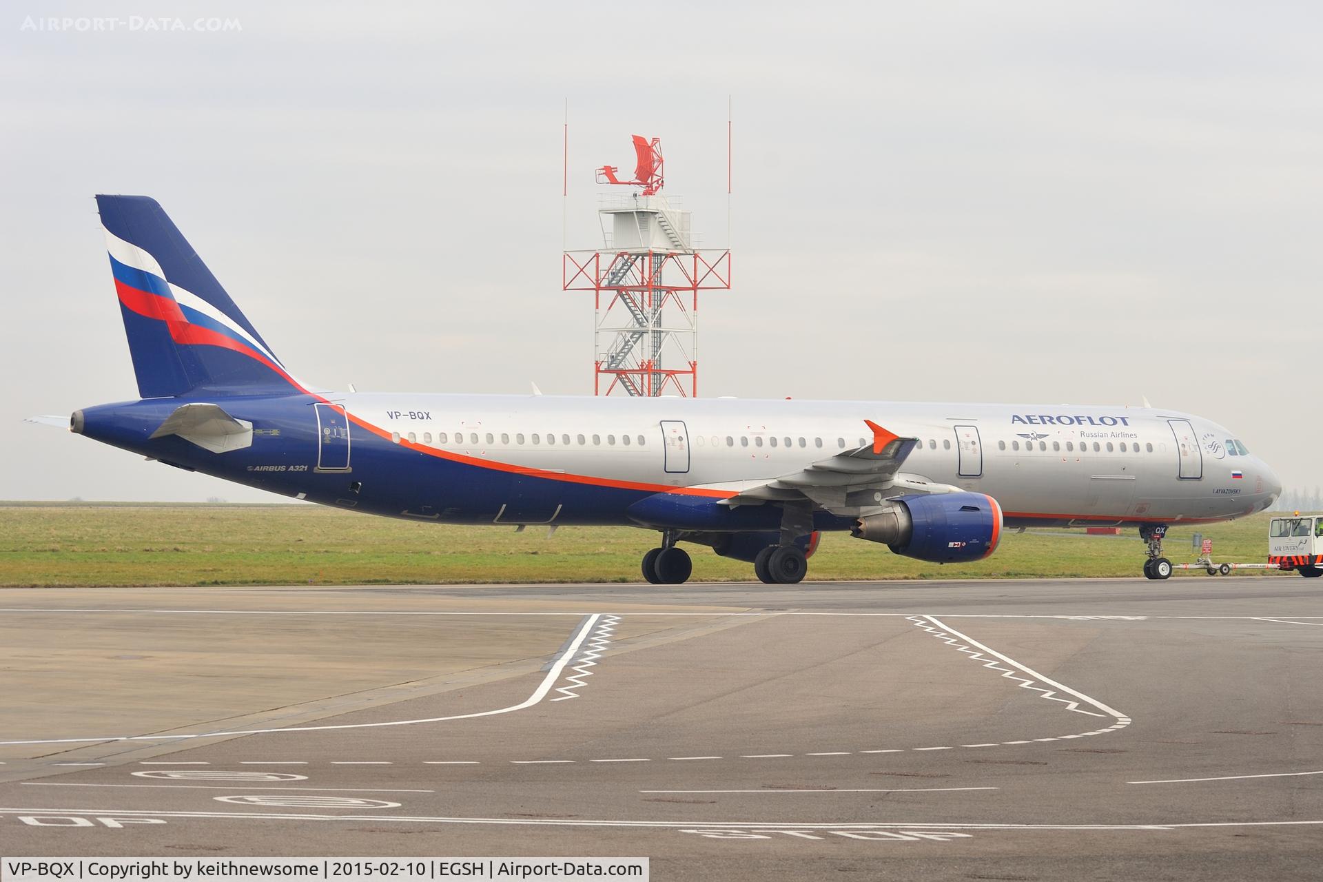VP-BQX, 2006 Airbus A321-211 C/N 2957, Being towed to spray shop .