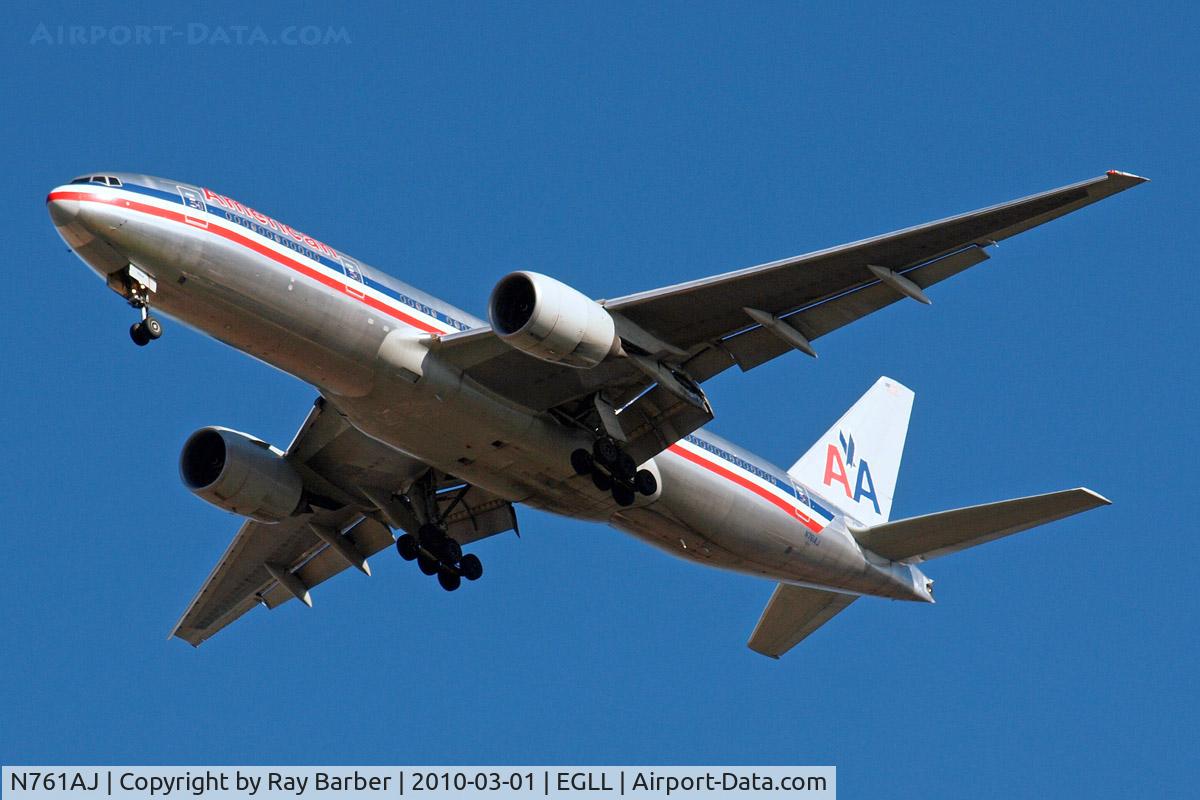 N761AJ, 2002 Boeing 777-223 C/N 31478, Boeing 777-223ER [31478] (American Airlines) Home~G 01/03/2010. On approach 27R.