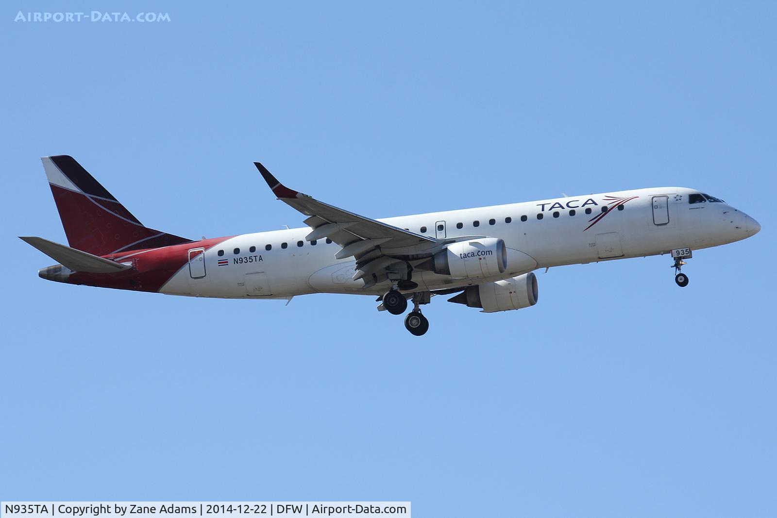 N935TA, Embraer ERJ-190-100 IGW 190AR C/N 19000205, Landing at DFW Airport