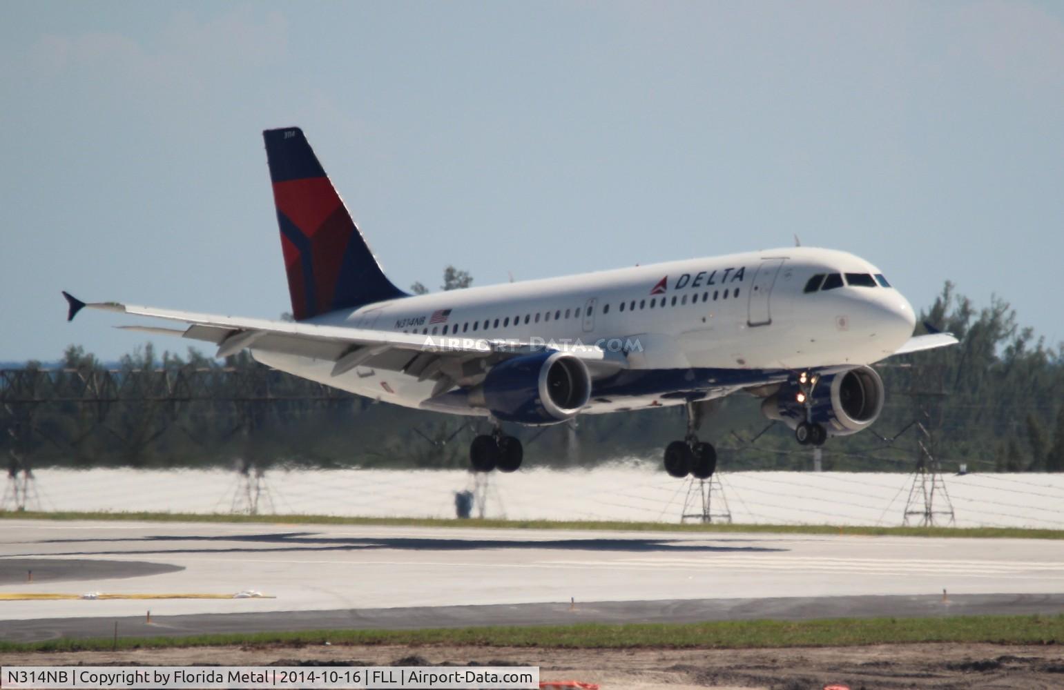 N314NB, 2000 Airbus A319-114 C/N 1191, Delta A319