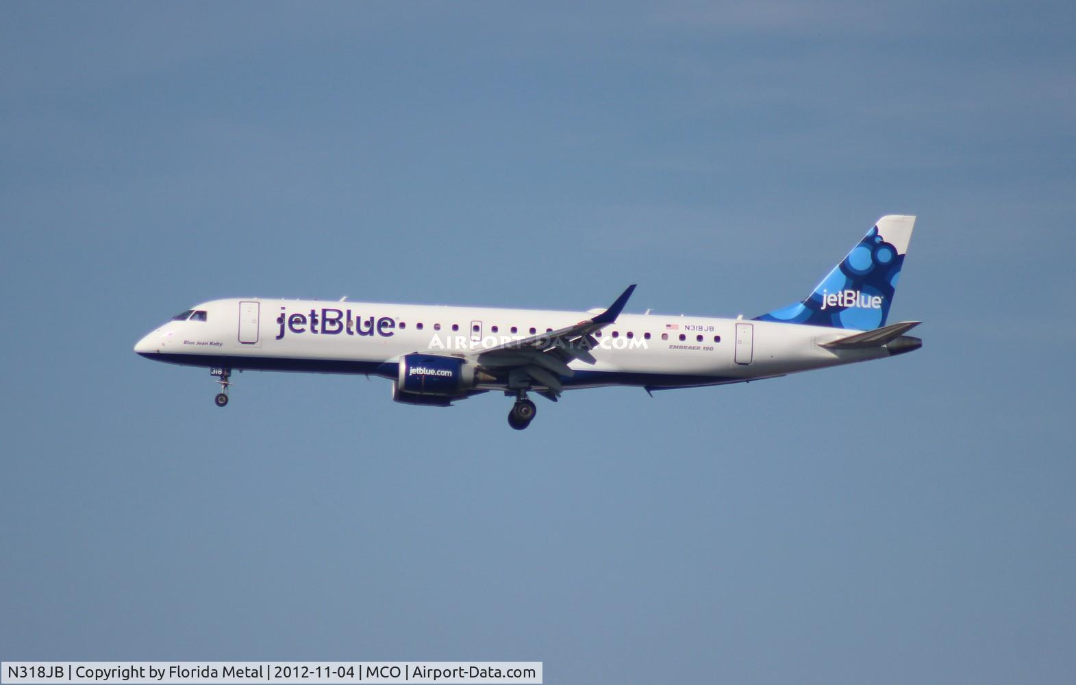 N318JB, 2010 Embraer ERJ-190-100 IGW 190AR C/N 19000364, Jet Blue