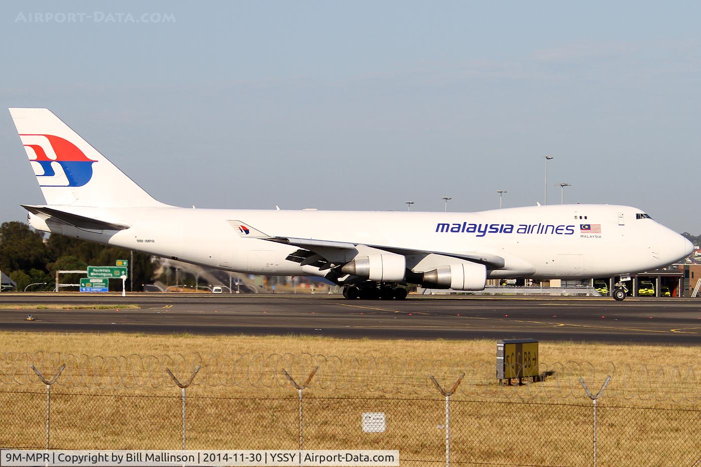 9M-MPR, 2006 Boeing 747-4H6F C/N 28434, taxi from 34L