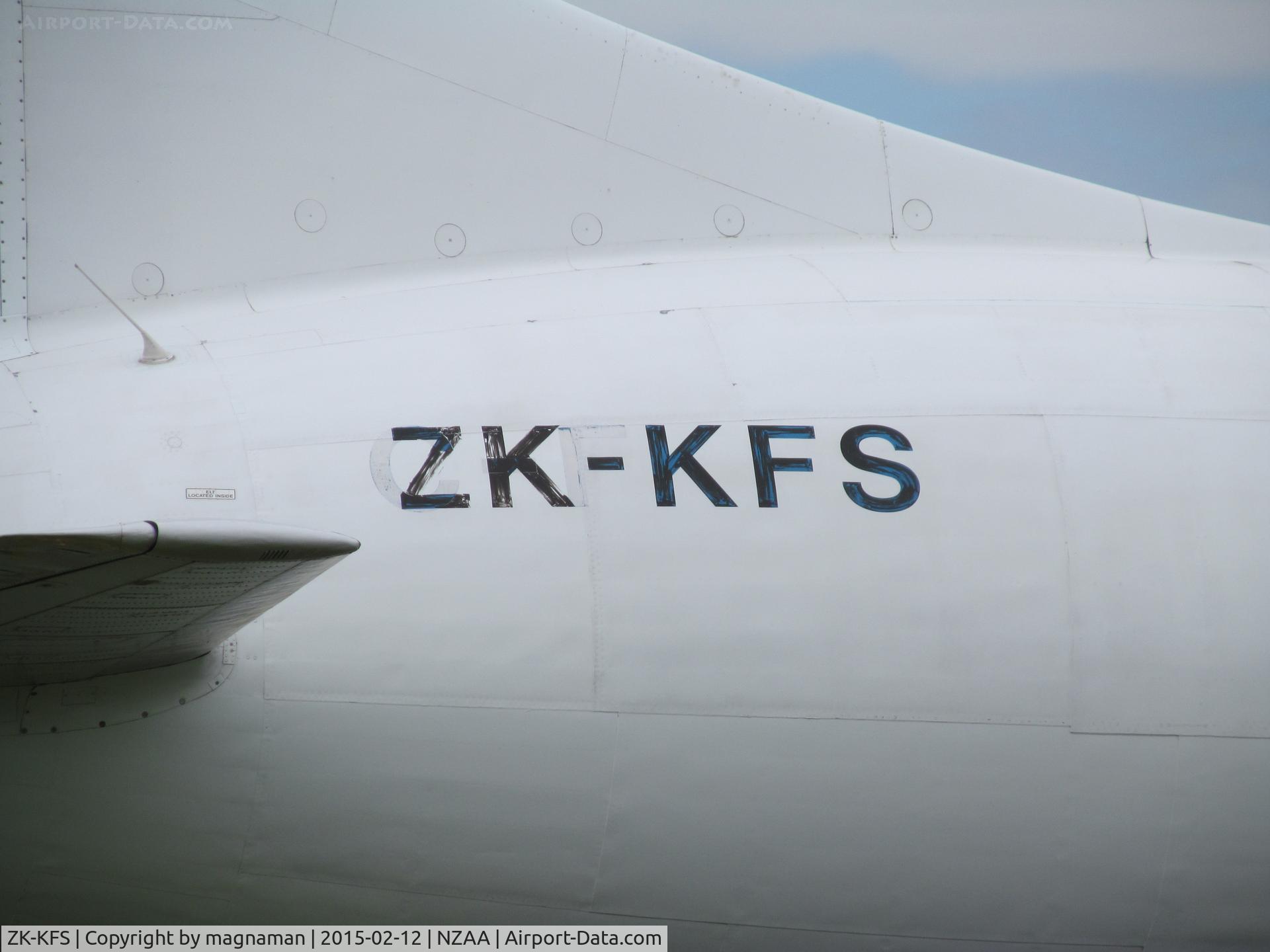 ZK-KFS, Convair VC-131F (R4Y-1) Samaritan C/N 277, Flaky paint job!! - can still clearly see former ID of C-FKFS under current registration. Cheap skates!