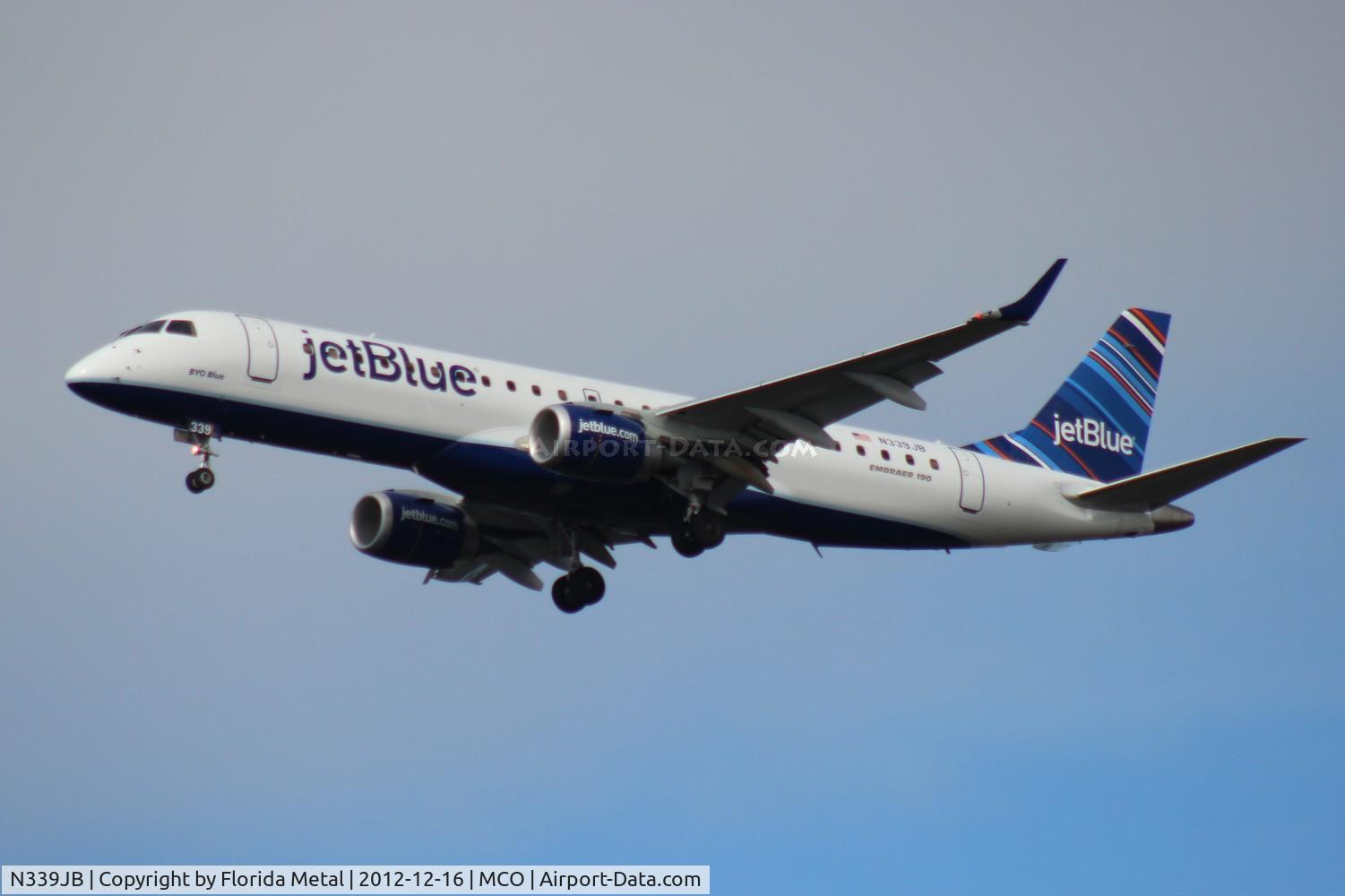 N339JB, 2011 Embraer ERJ-190-100 IGW 190AR C/N 19000490, Jet Blue