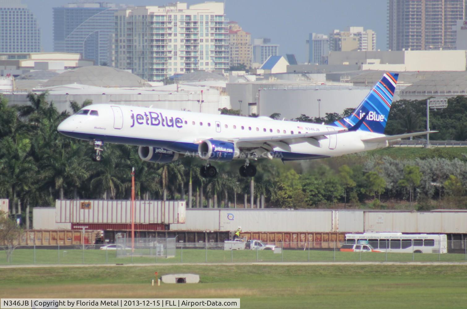 N346JB, 2012 Embraer ERJ-190-100 IGW 190AR C/N 19000504, Jet Blue