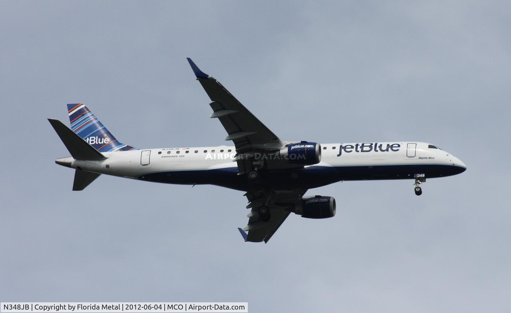N348JB, 2012 Embraer ERJ-190-100 IGW 190AR C/N 19000511, Jet Blue