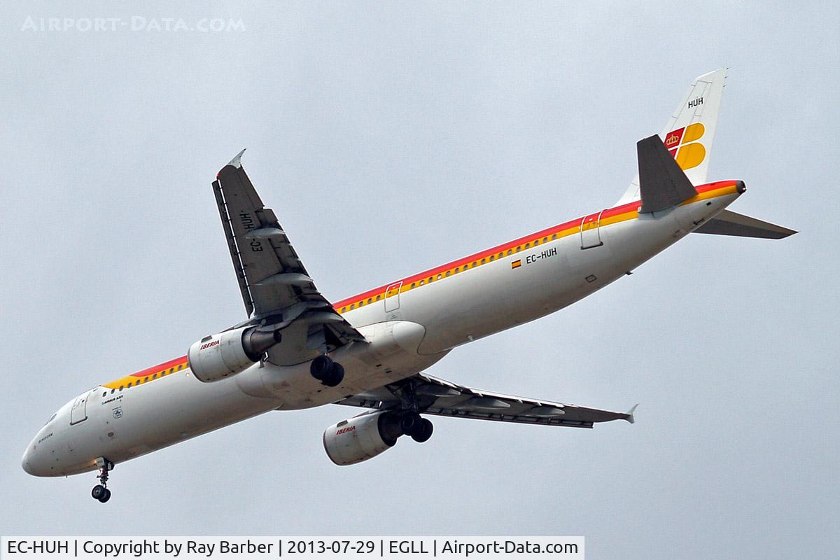 EC-HUH, 1999 Airbus A321-211 C/N 1021, Airbus A321-211 [1021] (Iberia) Home~G 29/07/2013. On approach 27R.