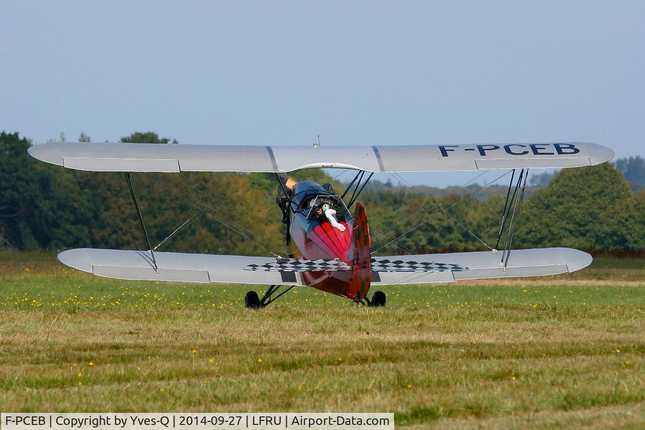F-PCEB, Hatz CB-1 C/N 639, Hatz CB-1, Taxiing, Morlaix-Ploujean airport (LFRU-MXN) air show in september 2014