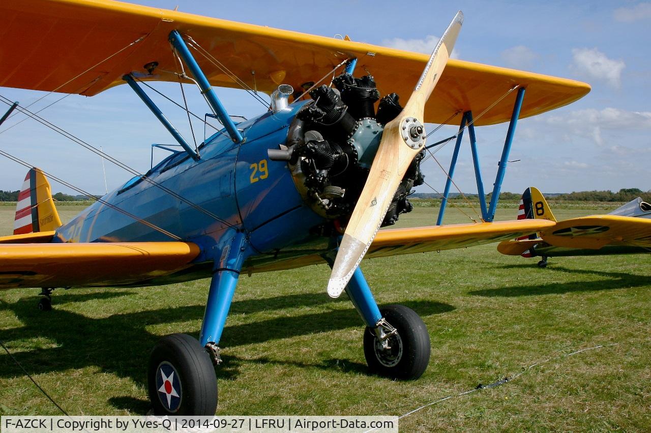 F-AZCK, 1941 Boeing A75N1 (PT-17) C/N 75-1653, Boeing A75N1, Static display, Morlaix-Ploujean airport (LFRU-MXN) air show in september 2014
