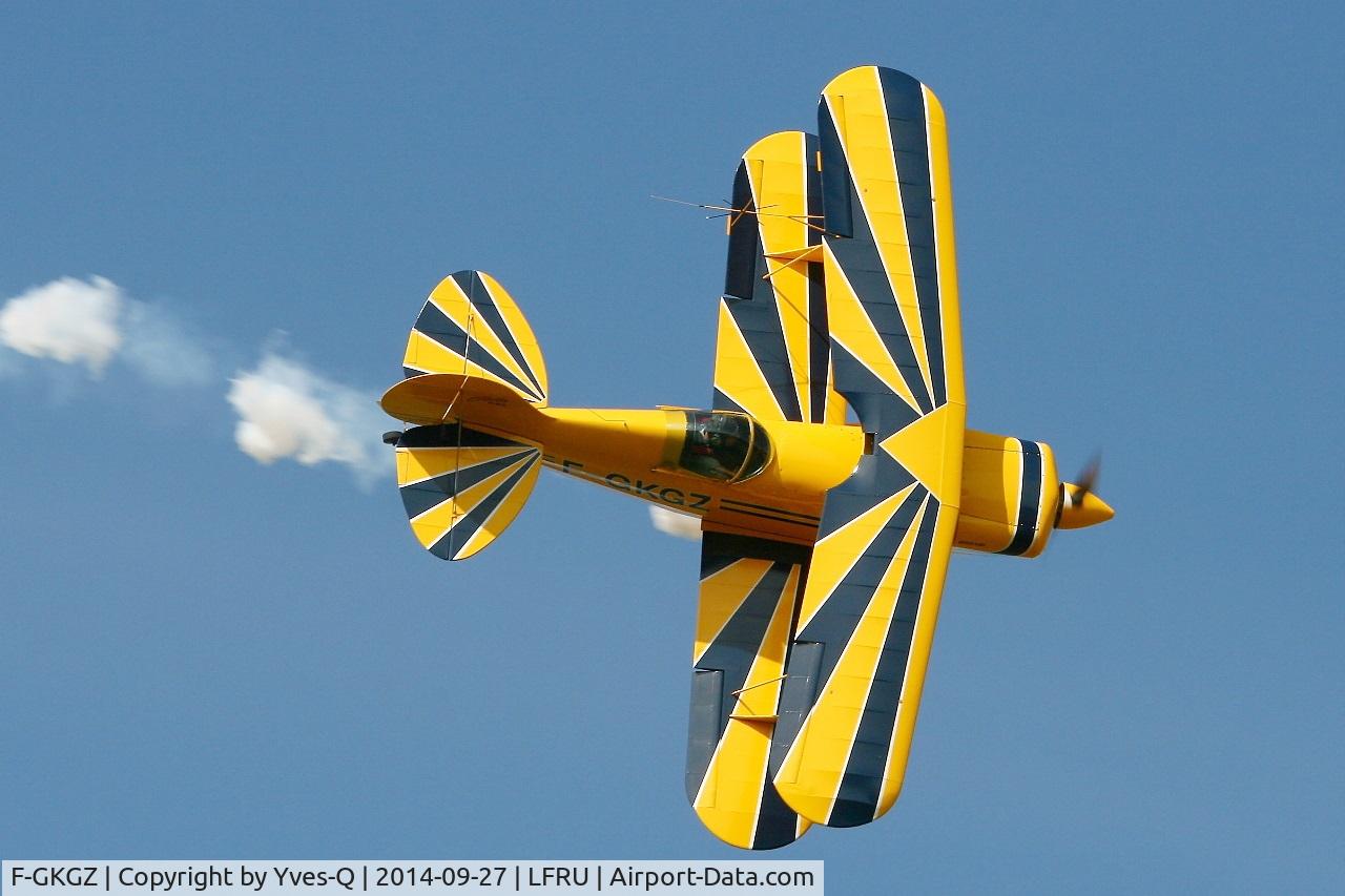 F-GKGZ, 1977 Pitts S-2A Special C/N 2149, Pitts S-2A Special, Solo display, Morlaix-Ploujean airport (LFRU-MXN) air show in september 2014