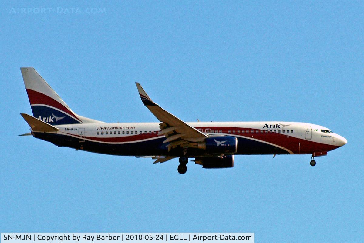 5N-MJN, 2009 Boeing 737-86N C/N 35638, Boeing 737-86N [35638] (Arik Air) Home~G 24/05/2010. On approach 27L.