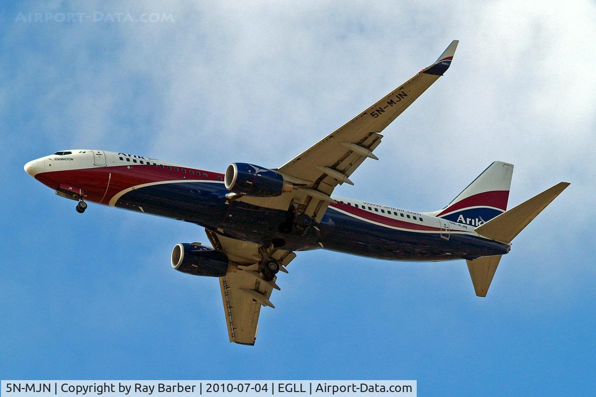 5N-MJN, 2009 Boeing 737-86N C/N 35638, Boeing 737-86N [35638] (Arik Air) Home~G 04/07/2010. On approach 27R.