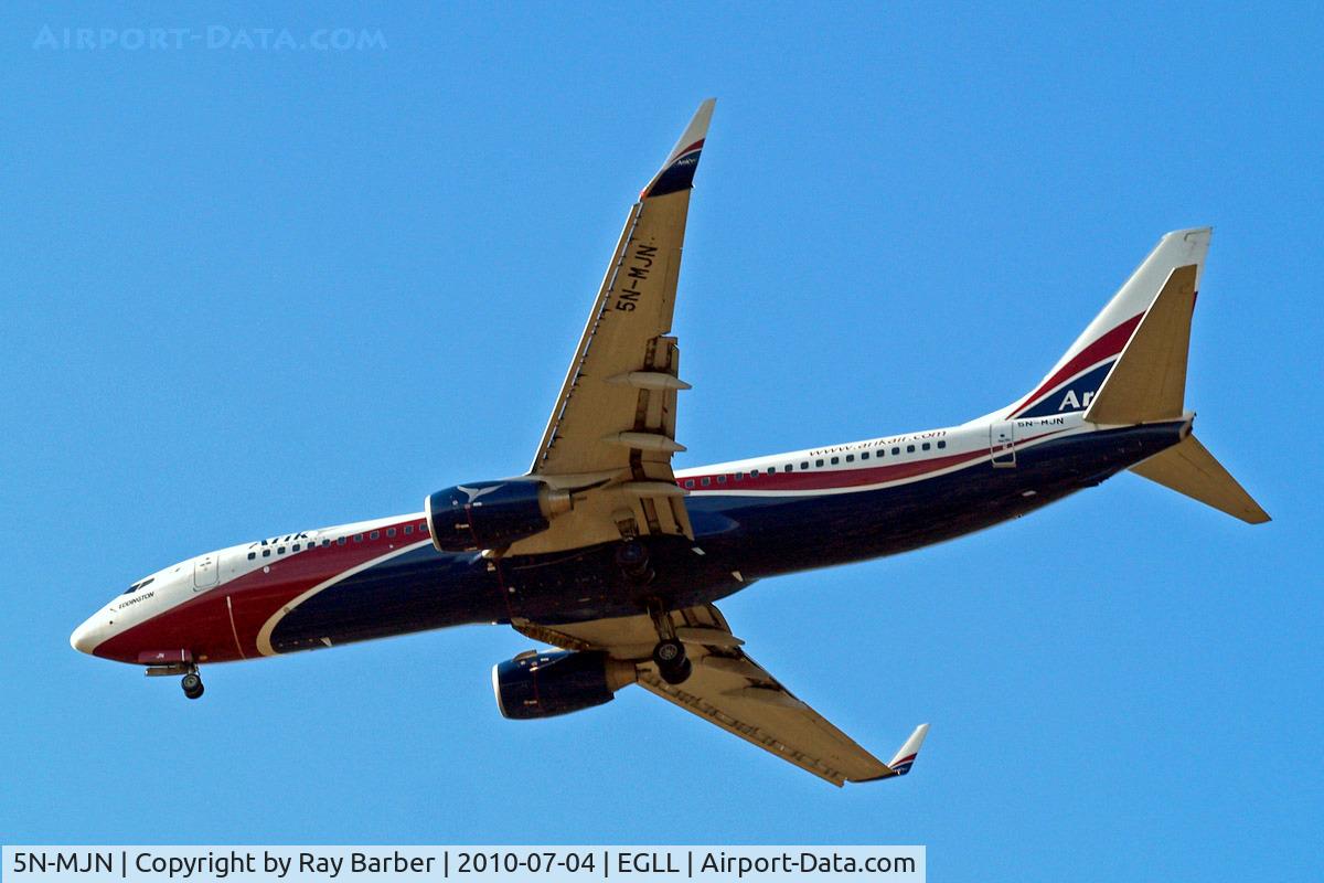 5N-MJN, 2009 Boeing 737-86N C/N 35638, Boeing 737-86N [35638] (Arik Air) Home~G 04/07/2010. On approach 27R.