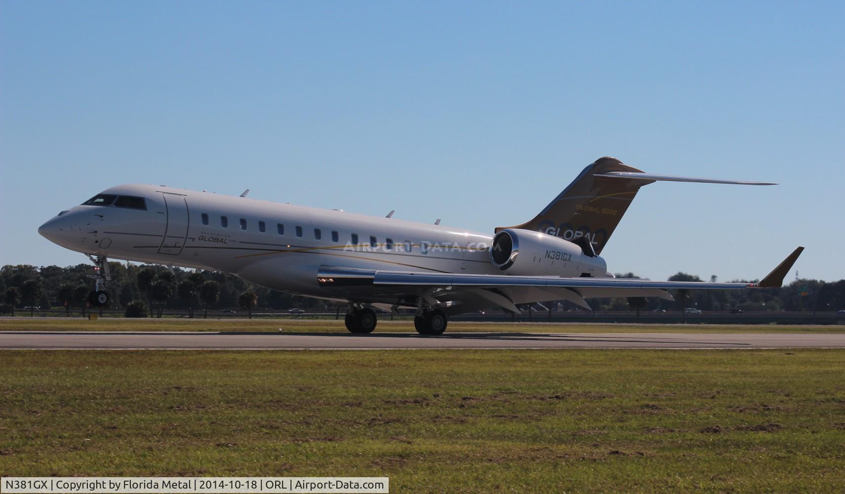 N381GX, 2012 Bombardier Global 6000 (BD-700-1A10) C/N 9381, Global 6000
