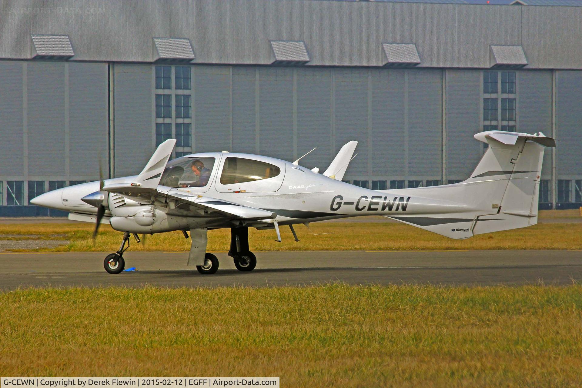 G-CEWN, 2007 Diamond DA-42 Twin Star C/N 42.316, DA-42, Tollerton based, previously OE-VPW, seen shutting down on the GA apron.