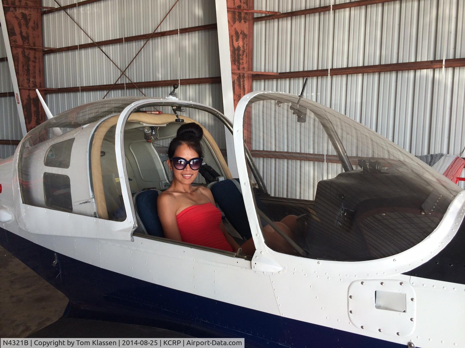 N4321B, 1971 Scottish Aviation Sk.61D Bulldog C/N BH100/119, My girlfriend enjoying her first trip in the Bulldog