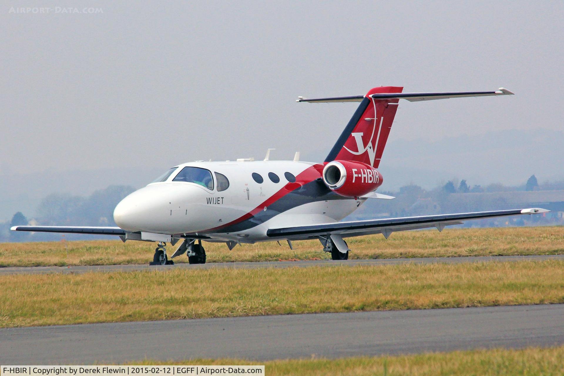 F-HBIR, 2009 Cessna 510 Citation Mustang Citation Mustang C/N 510-0252, Citation 510 Mustang, Wijet owned, Paris Le Bourgetex based, previously N40864, OK-LEO, seen parked up on the Cambrian apron at EGFF.
