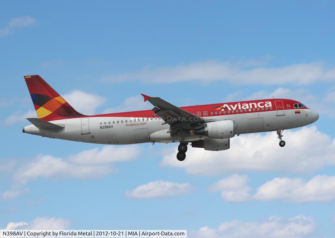 N398AV, 2009 Airbus A320-214 C/N 3988, Avianca