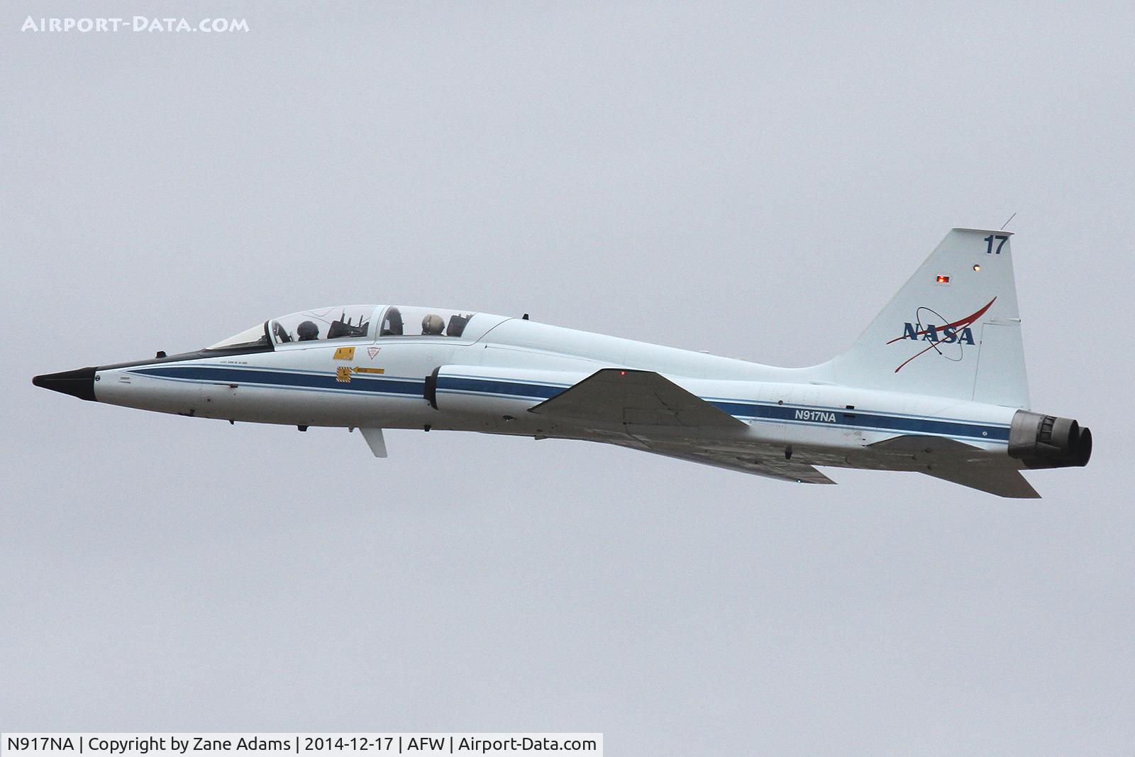 N917NA, 1969 Northrop T-38A C/N 66-8383, NASA T-38 departing Alliance Fort Worth.