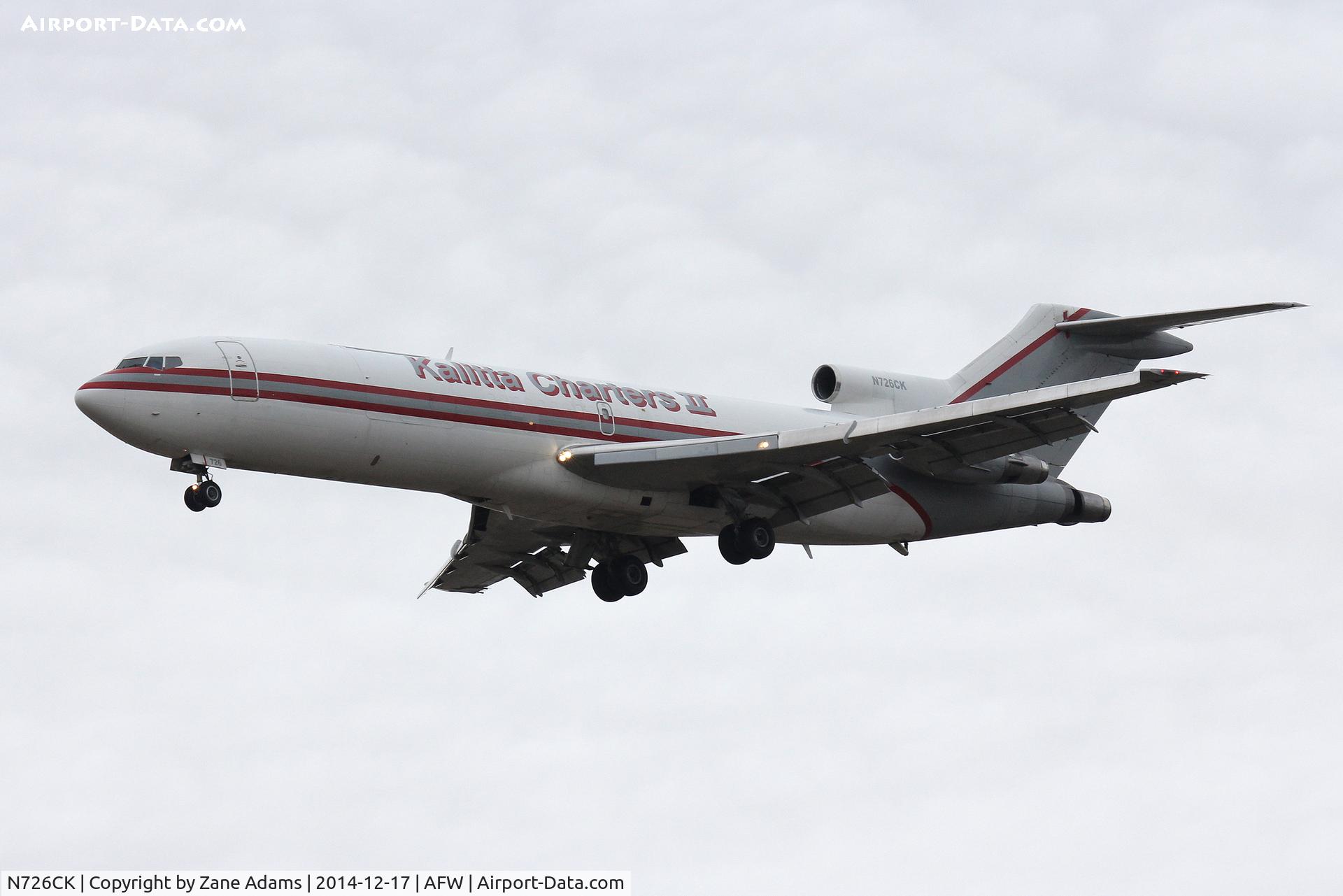 N726CK, 1980 Boeing 727-2M7 C/N 21951, Landing at Alliance Fort Worth.