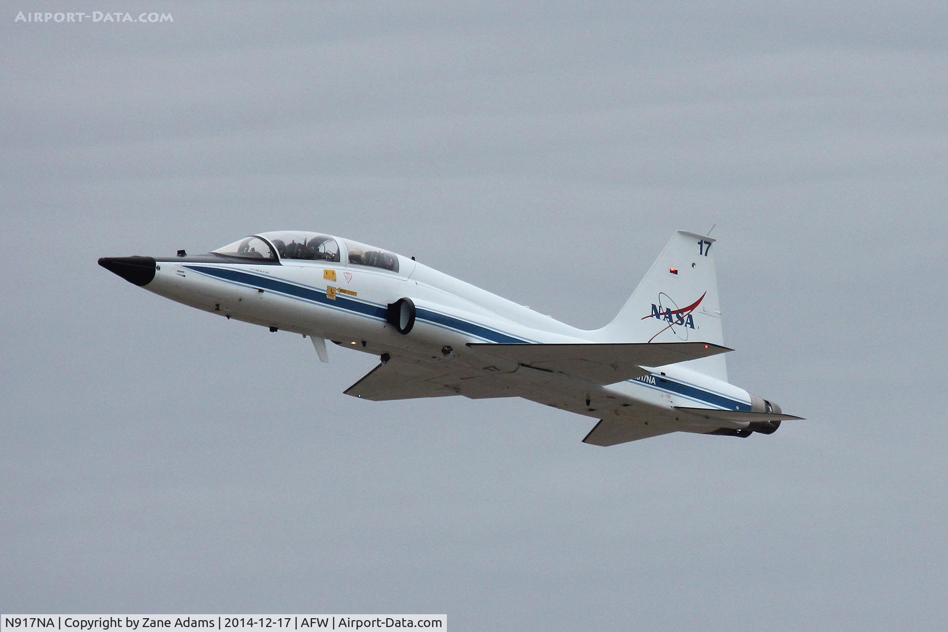 N917NA, 1969 Northrop T-38A C/N 66-8383, NASA T-38 departing Alliance Fort Worth.