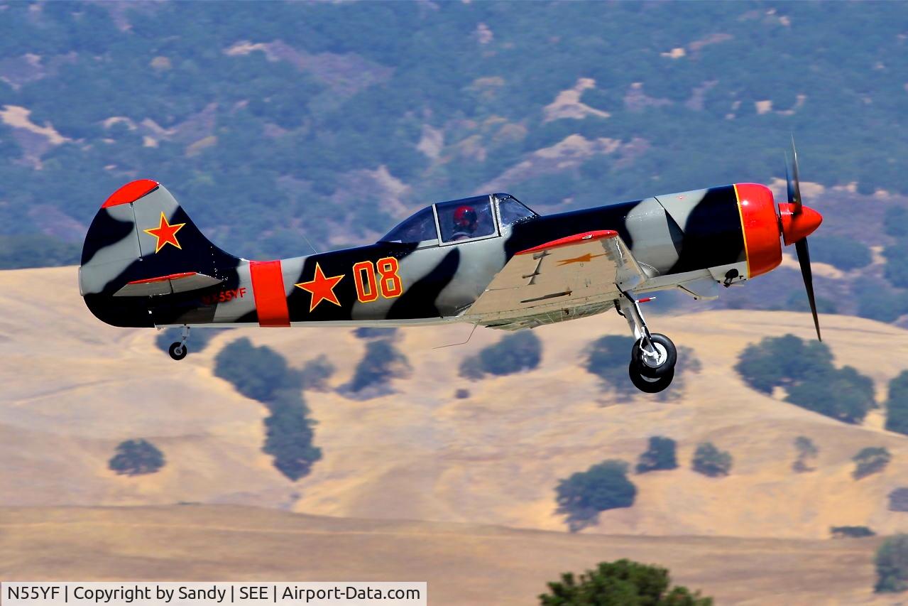 N55YF, 1985 Yakovlev Yak-50 C/N 853104, Air to air.