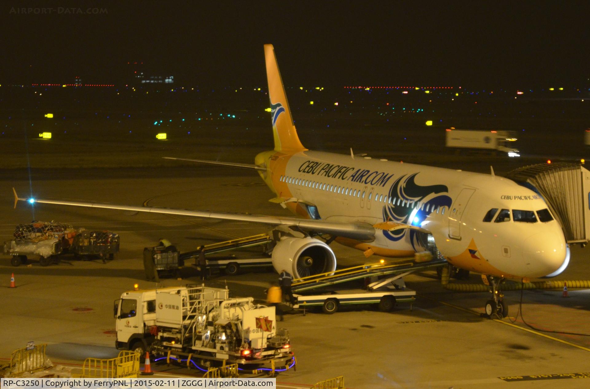 RP-C3250, 2009 Airbus A320-214 C/N 3767, Cebu A320 being prepared for its return flight to MNL.