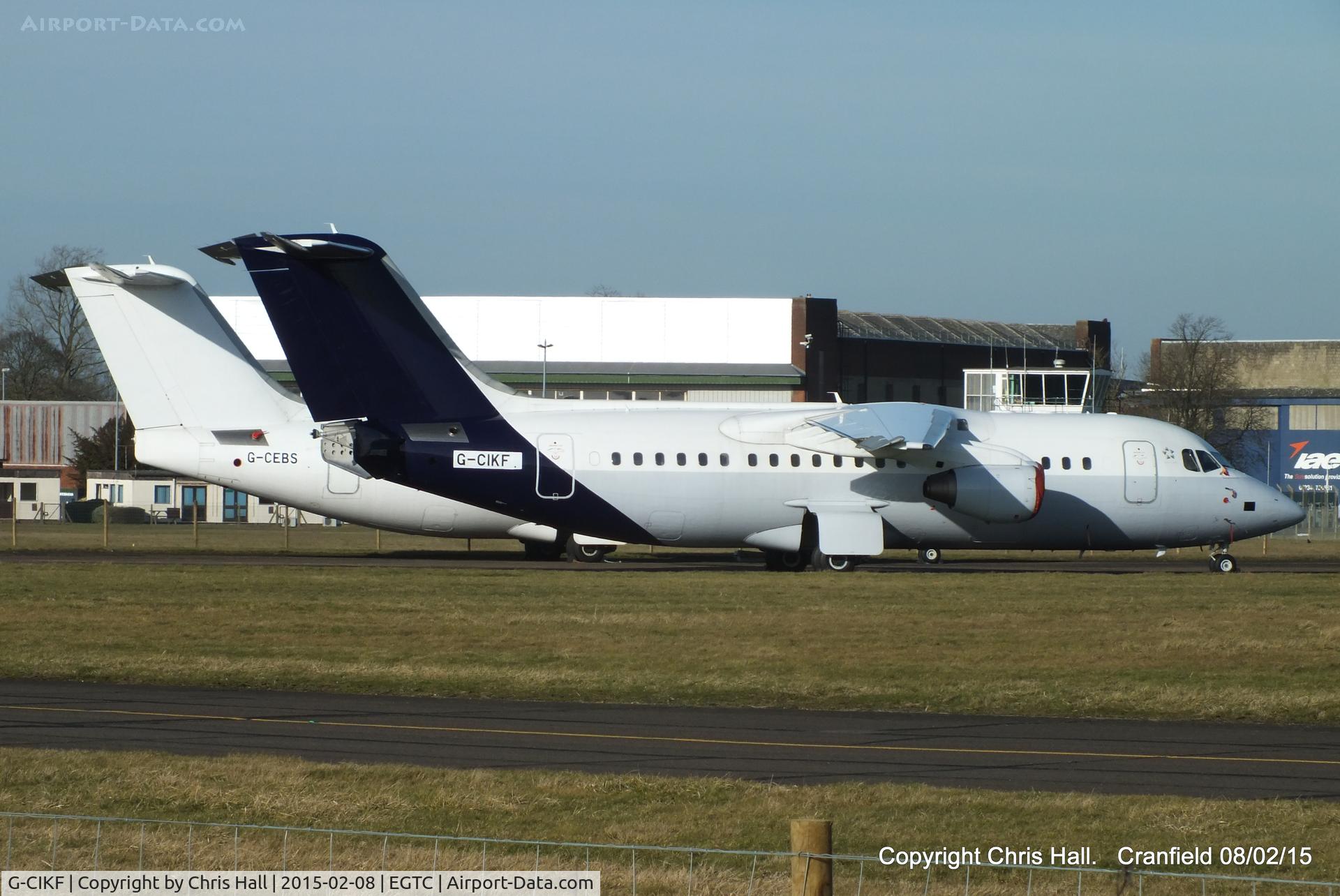 G-CIKF, 1996 British Aerospace Avro 146-RJ85 C/N E.2287, stored at Cranfield
