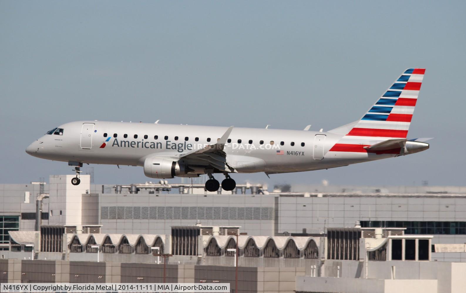 N416YX, 2013 Embraer 175LR (ERJ-170-200LR) C/N 17000381, American Eagle