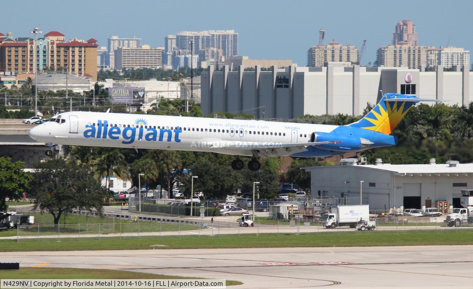 N429NV, 1985 McDonnell Douglas MD-83 (DC-9-83) C/N 49385, Allegiant MD-83