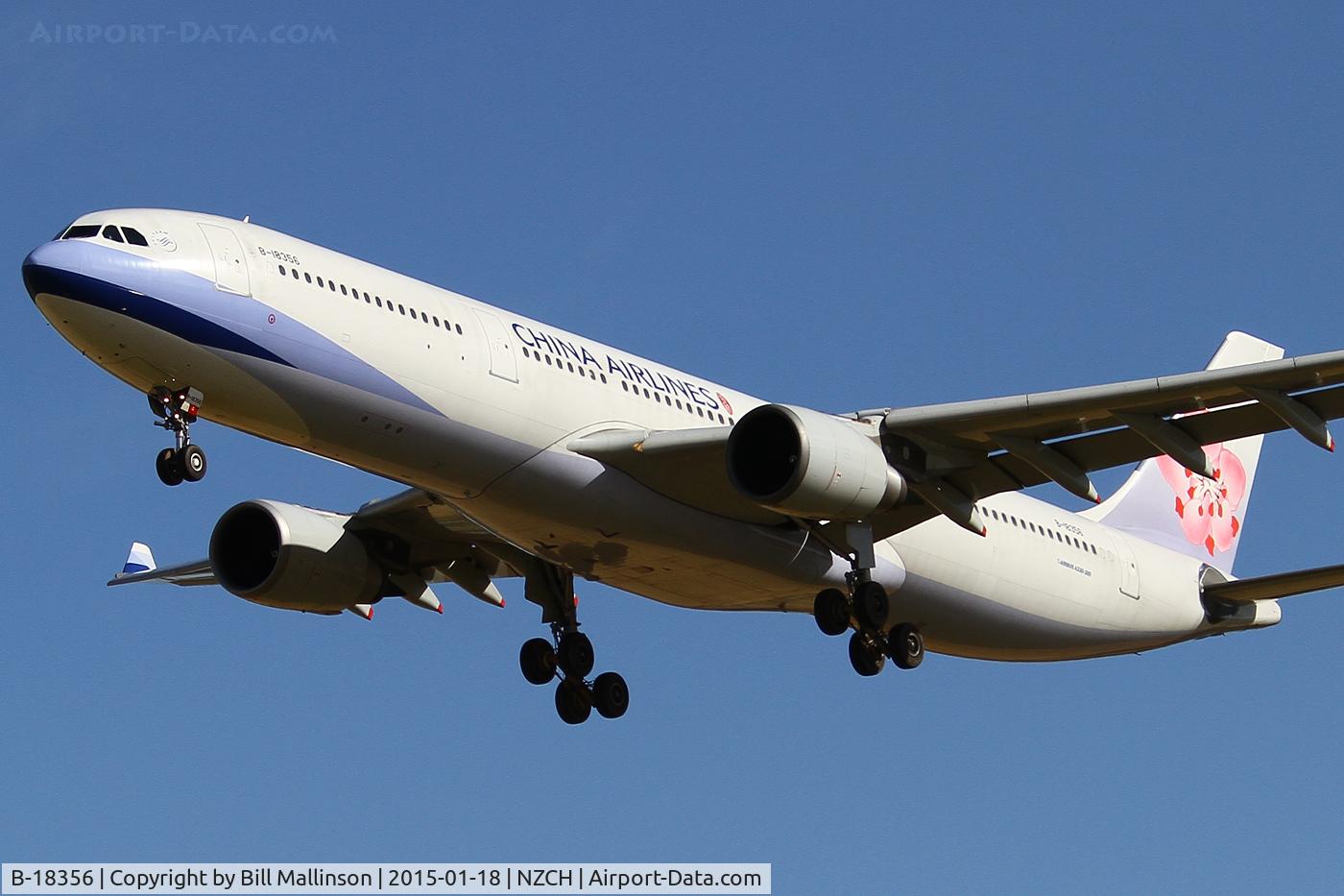 B-18356, 2011 Airbus A330-302 C/N 1272, finals to 02 as CI55