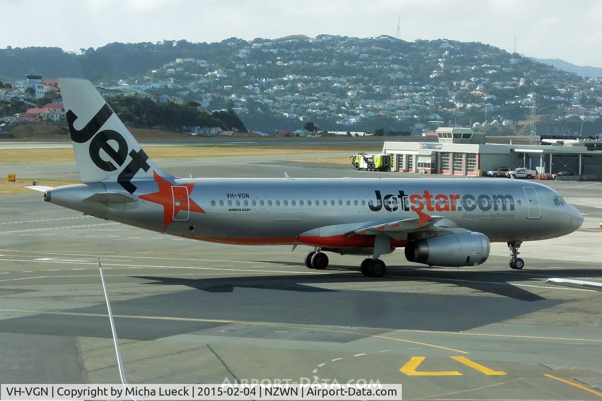 VH-VGN, 2010 Airbus A320-232 C/N 4434, At Wellington