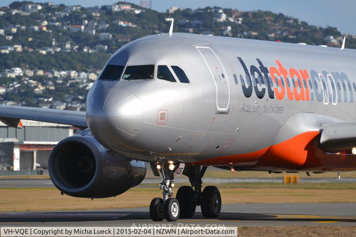 VH-VQE, 2008 Airbus A320-232 C/N 3495, At Wellington