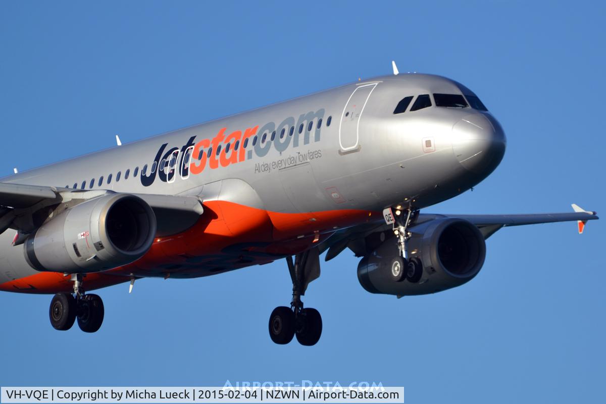 VH-VQE, 2008 Airbus A320-232 C/N 3495, At Wellington