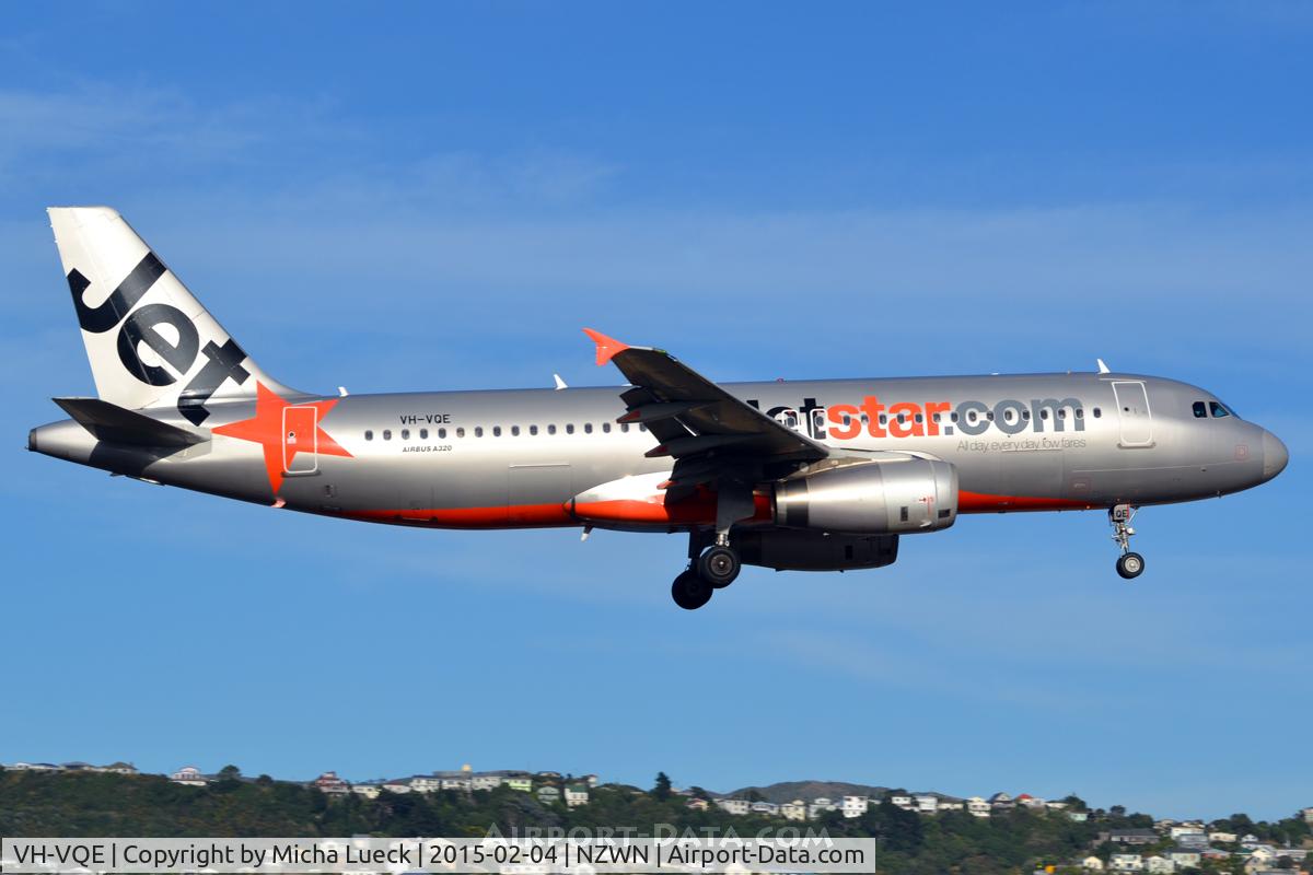 VH-VQE, 2008 Airbus A320-232 C/N 3495, At Wellington