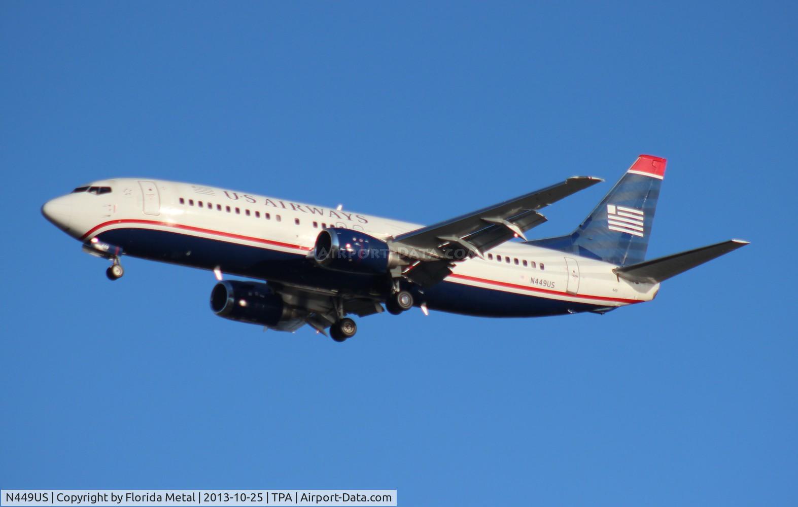 N449US, 1990 Boeing 737-4B7 C/N 24893, US Airways 737-400