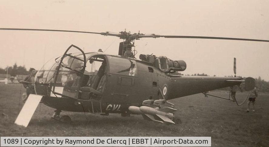 1089, Sud Aviation SE-3160 Alouette III C/N 1089, At the Belgian Army Light Aviation Meeting of Brasschaat Army Base (Antwerp) on 1966-09-18.