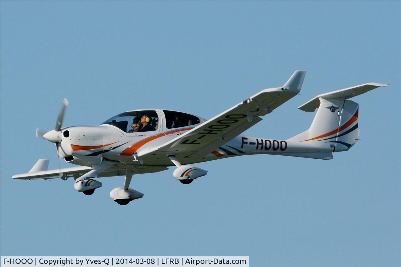 F-HOOO, 2013 Diamond DA-40 Diamond Star C/N D4.144, Diamond DA-40 Diamond Star, Short approach rwy  25L, Brest-Bretagne Airport (LFRB-BES)