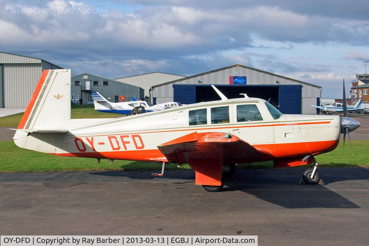 OY-DFD, 1967 Mooney M20F Executive C/N 670327, Mooney M.20F Executive [670327] Staverton~G 13/03/2013