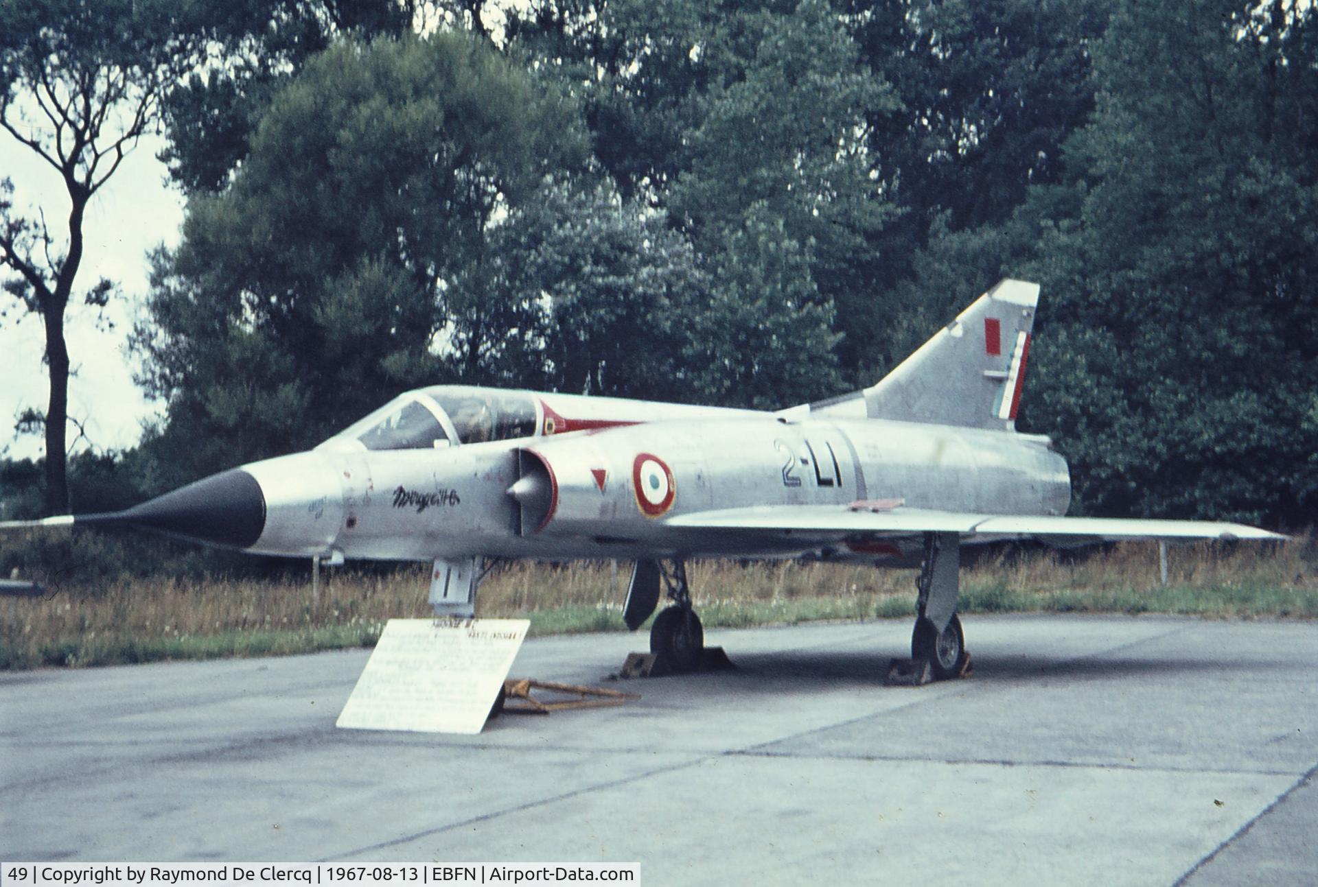 49, Dassault Mirage IIIC C/N 49, Static display at the Koksijde airshow 1967.